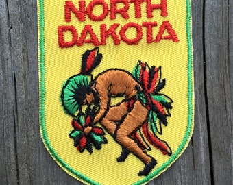 North Dakota Vintage Souvenir Travel Patch from Voyager