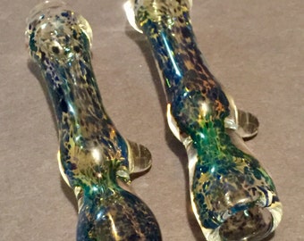 Pair of color changing glass chillums