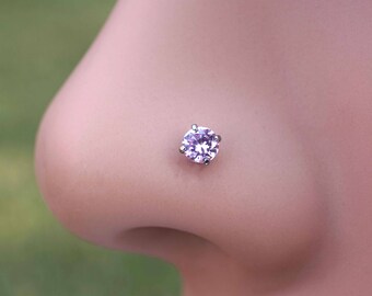 nose gauge bone crystal ring stud butterfly sterling 20g 18g sapphire tiny silver