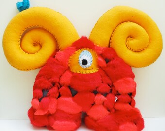 Carlos - Handmade plush monster doll