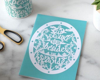 Beside the seaside a5 lined notebook