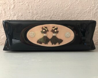 Adorable Vintage Nail Polish Case with Poodles
