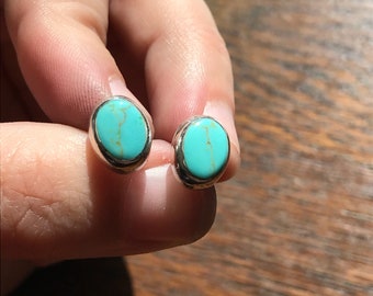 Turquoise stud earrings