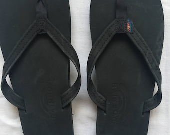 Rainbow ladies leather sandals size 7.5-8.5