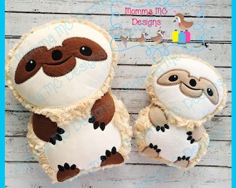Sloth Softie Machine Embroidery File