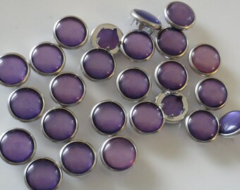 Purple Pearl Snaps set of 6/ Western snaps/Cowboy snaps