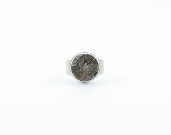 Astrophyllite Druzy and Sterling Silver Ring
