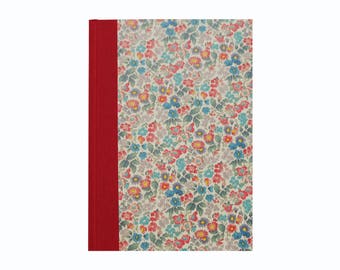 Address Book A5 floral pattern in red and grey, large telephone book,