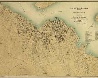 Poster, Many Sizes Available; Map Of Bar Harbor, Maine, 1896