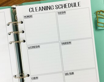 weekly house chores