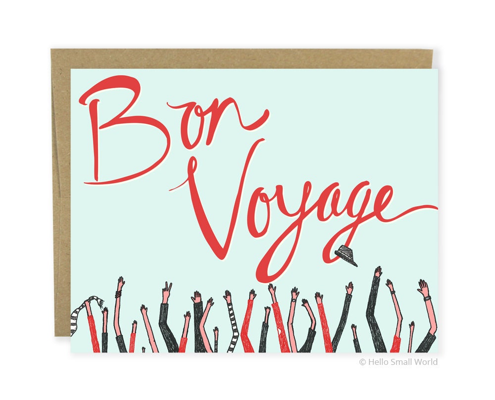 bon voyage goodbye card