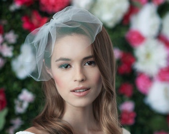 birdcage veil, bird cage veil, blusher veil, tulle bridal birdcage veil, tulle veil, small blusher, small tulle birdcage veil ~ MARIE SMALL