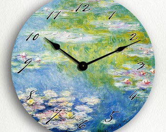 Monet's 1908 Water Lilies Silent Wall Clock