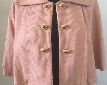 1950's Pink Brocade Capelet