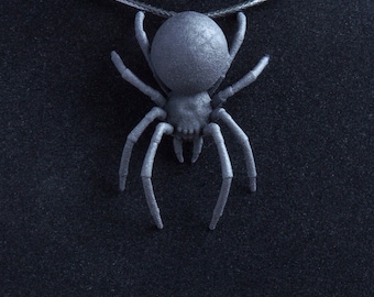 Pendant to order. Black Widow pendant. Gothic jewellery, necklace pendant black widow spider