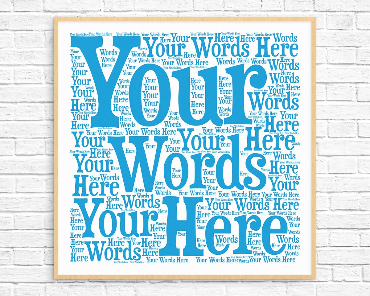 PERSONALIZED WORD ART Printable Art Unique Gift idea