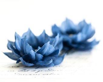 714_Blue flower barrette, Hair clips flowers, Hair pins, Wedding hair accessories, Bridal hair accessories, Bridal hair clips, Wedding pins