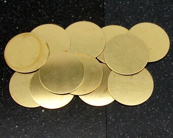 1-1/4" Brass Disc 24 Gauge Pack of 12