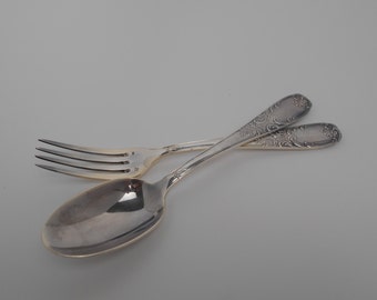 Vintage French Silver Plated Fork & Spoon Set