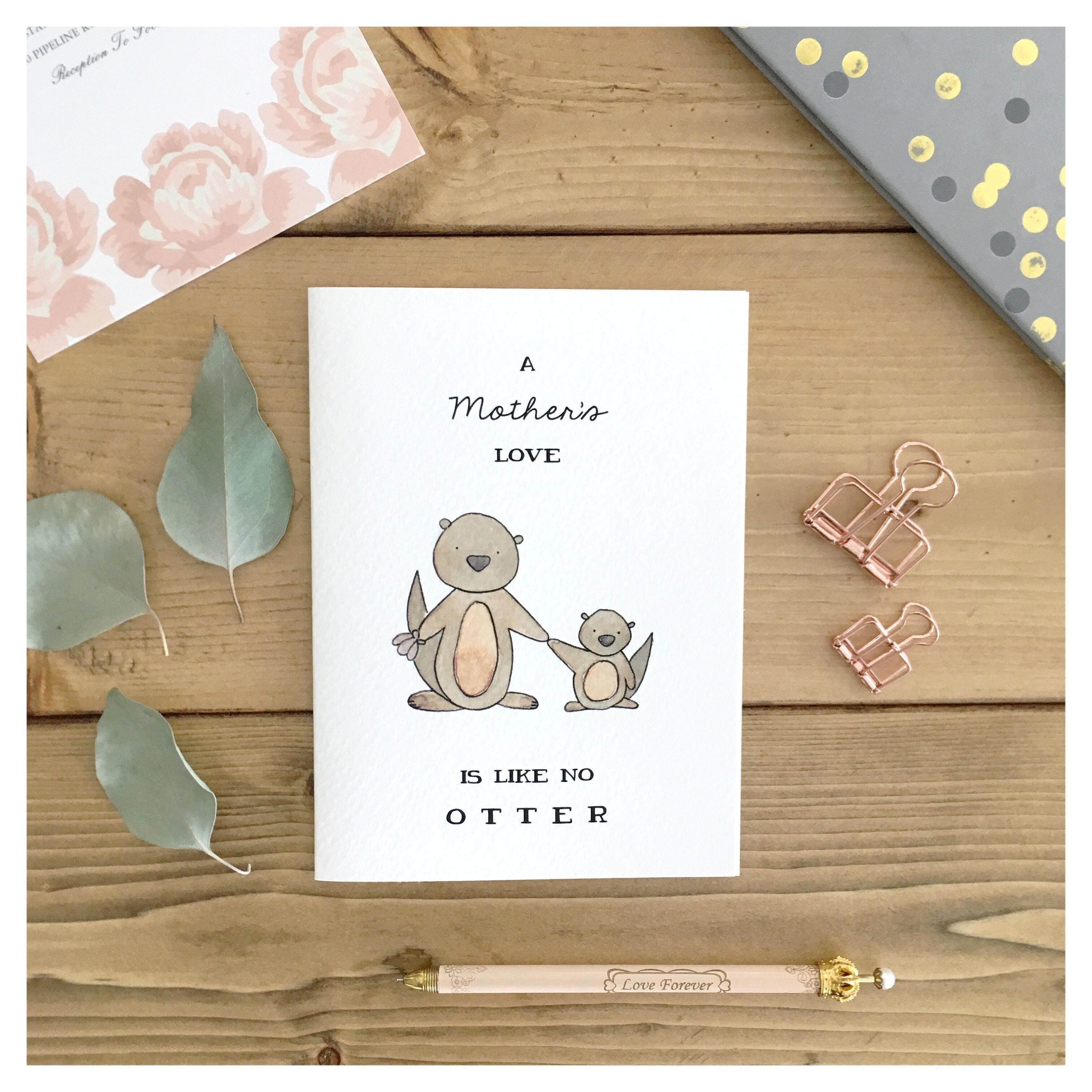 Card For Mom Otter Mothers Day Card Funny Mothers Day Card Funny Card For Mom Mothers Day