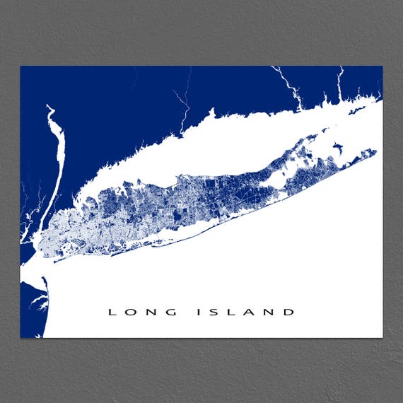 Long Island Map Print Long Island Art Long Island New York