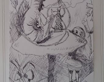 Alice in wonderland print
