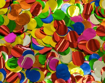 1" Multicolor Metallic Circles