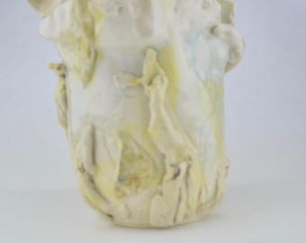 Porcelain decorative vase, Ceramic Art Vase. Clay vase, Hand built clay vase, Home Decoration, Art Decorations, Home and Living, Art, Clay.