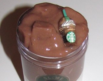 Iced coffee Espresso Macchiato slime starbucks inspired jelly cube slime charm included scented