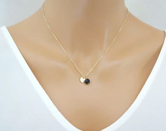 Personalized Lava Diffuser Necklace, Bridesmaids necklace, Initial necklace Essential Oil jewelry, Aromatherapy necklace, Tag necklace