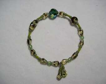Olive Green Memorywire Bracelet