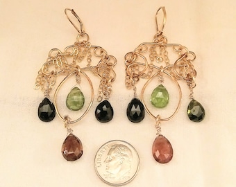 Briolette Tourmaline Earrings