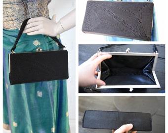 Vintage 1940s Rectangular Cord Purse