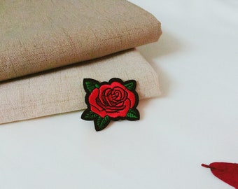 tiny rose patch-iron on patch-embroidered patch-patch for jacket-flower -cute -gorgeous-DIY