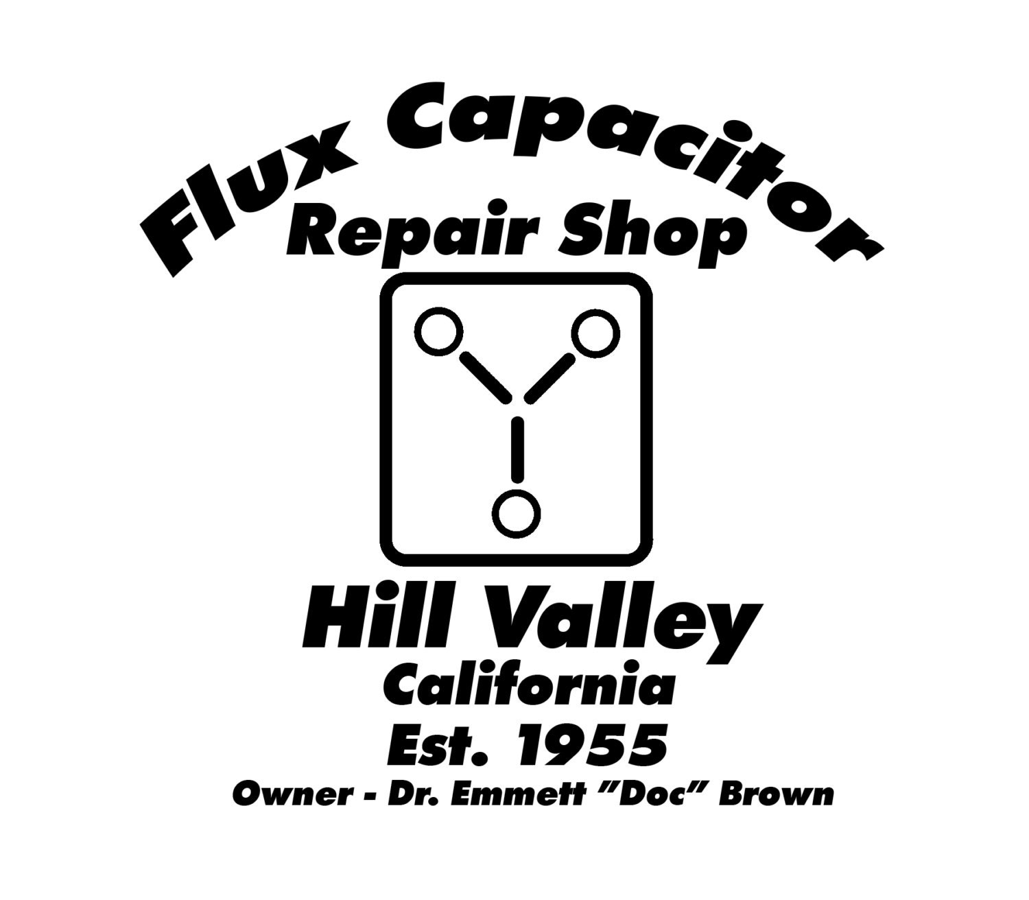 Download Back to the Future Flux Capacitor Repair Shop SVG