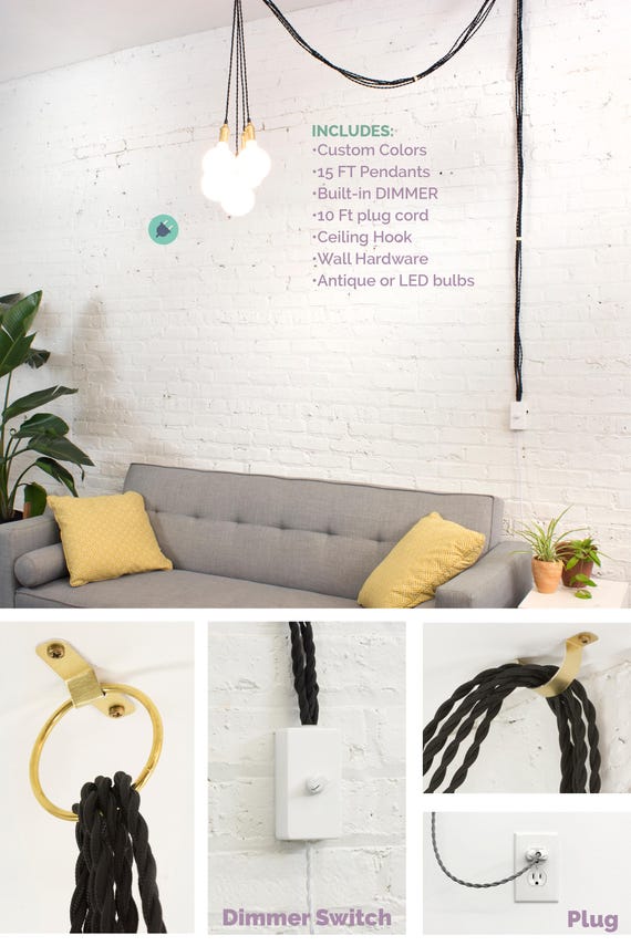 Plug In Chandelier Choose 3 5 7 Pendant Lights Dimmer