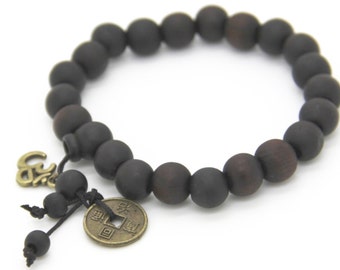 Buddhist bracelet sandal wood beads