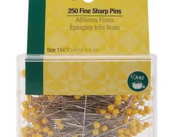 Dritz Quilting 250 Fine Sharp Pins Size 1 3/4" #3006