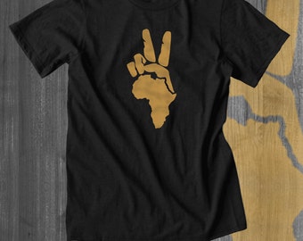 Peace to Africa T shirt tops and tees | Free Shipping