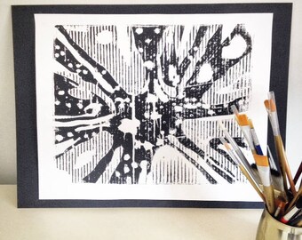 lemon print lemon kitchen decor abstract print wall decor print mono print kitchen print citrus print art fruit art poster lemon art