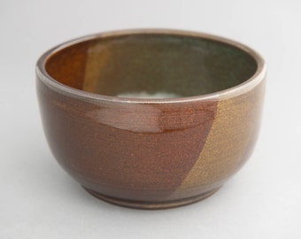 Large bowl - earth tones (brown, green, tan)