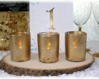 Gold Mercury Glass Candle Votive Mercury Glass Tea Light Votive Holder Gold Mercury Glass Gold Speckled Glass Candle Holder