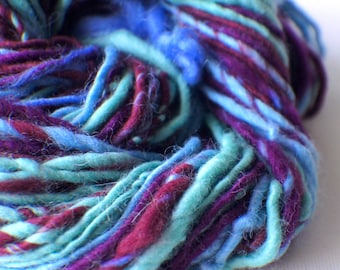 SALE: Bulky handspun yarn, Thick and Thin Yarn, Art Yarn, knitting supplies crochet supplies