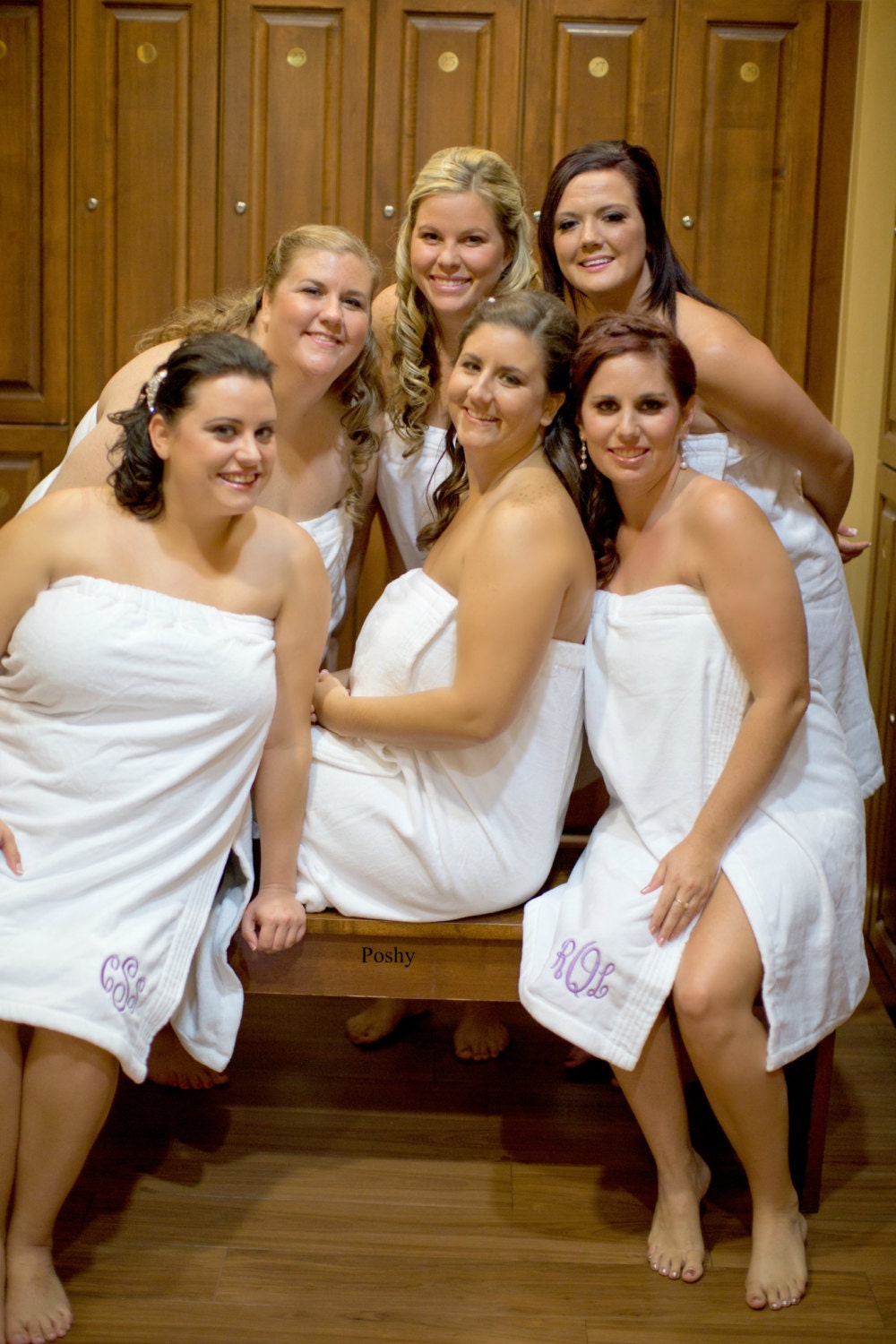 SET OF 10 Personalized Spa Wrap Bridesmaid Gift Bridal