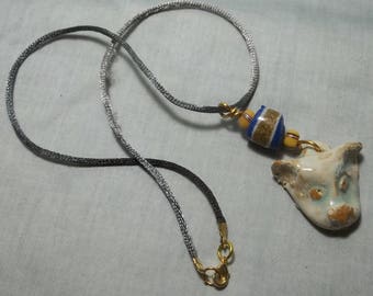 Ceramic Turquoise Cat Pendant