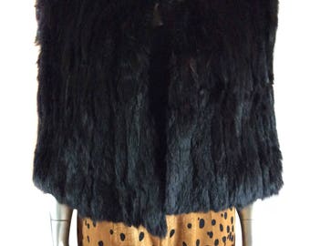 Vintage Structured Fur Cape