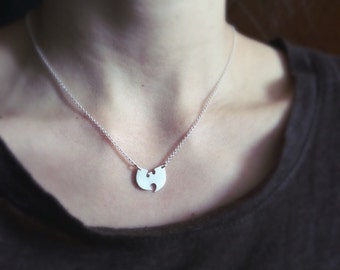 Wu Tang necklace, wu tang clan, sterling silver necklace, bat necklace