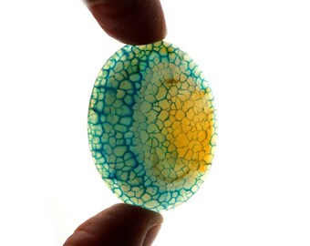 Blue Dragon Veins Agate cabochon stone EA570