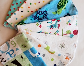 CLEARANCE Cloth Wipes, BOY PRINTS, Eco Friendly, Cloth Baby Wipes, 1 dozen