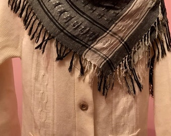 80s Fringed Scarf